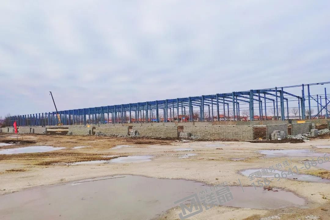 遼寧鎂晶板生產(chǎn)基地火熱建設(shè)中